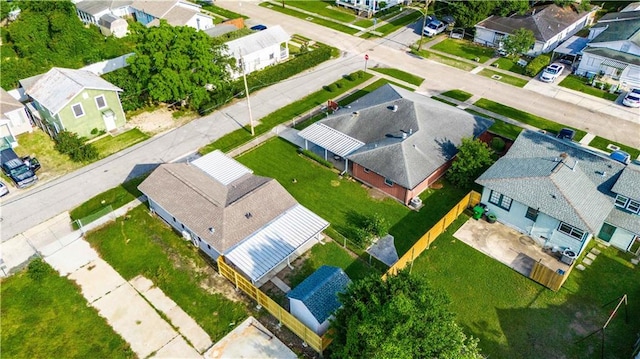 bird's eye view with a residential view