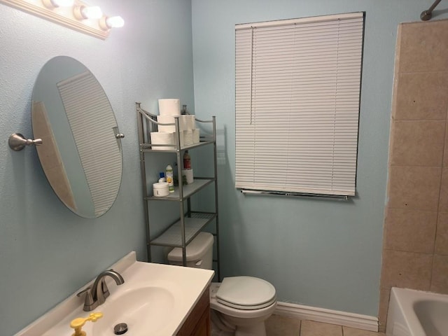 5167 Lafaye St, New Orleans, LA 70122 - full bath with vanity, tile patterned flooring, and shower / washtub combination