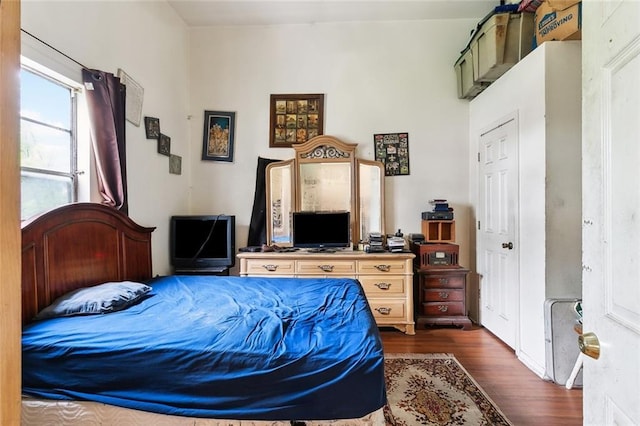 1772 N Dorgenois St, New Orleans, LA 70119 - bedroom with dark wood finished floors