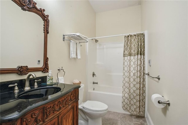 192426 Esplanade Ave, New Orleans, LA 70116 - bathroom with vanity, shower / tub combo with curtain, and toilet