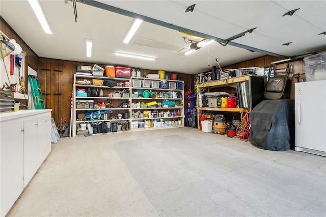 storage featuring a garage