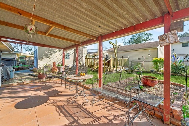view of patio / terrace with fence