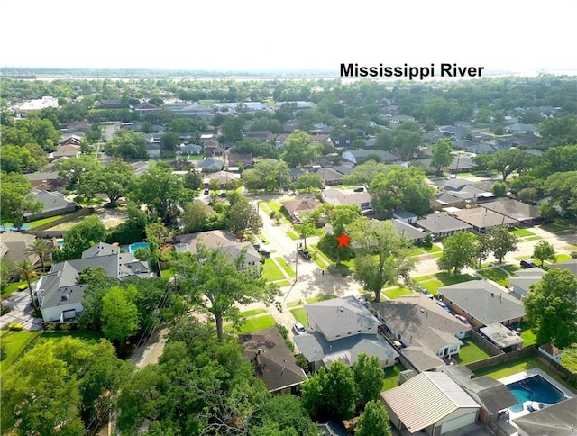 bird's eye view featuring a residential view