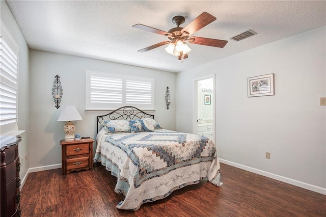 25 Brandon Hall Dr Unit A, Destrehan, LA 70047 - bedroom featuring visible vents, a ceiling fan, baseboards, and wood finished floors