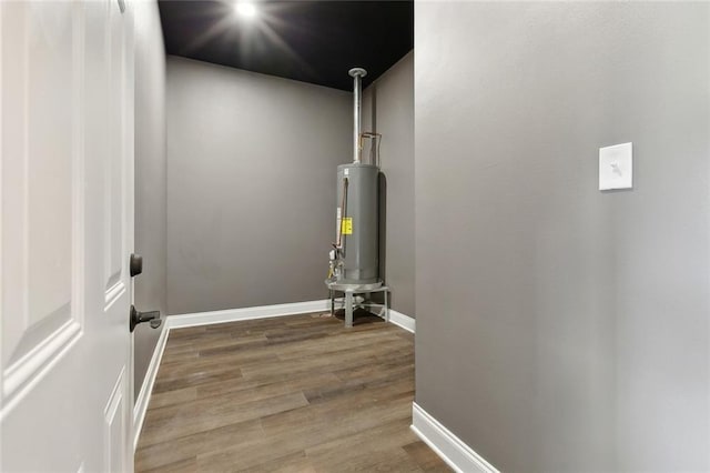utility room featuring gas water heater