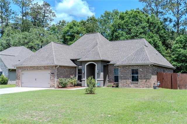 47135 Vineyard Trce, Hammond, LA 70401 - ranch-style house with brick siding, a shingled roof, an attached garage, and fence