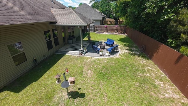 47135 Vineyard Trce, Hammond, LA 70401 - view of yard with a fenced backyard and a patio
