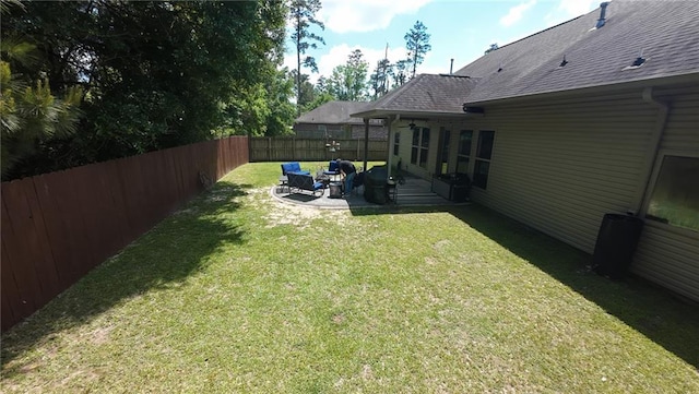 47135 Vineyard Trce, Hammond, LA 70401 - view of yard featuring a patio, a fenced backyard, and an outdoor hangout area