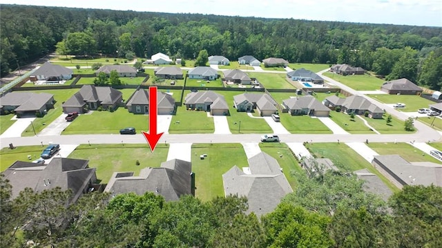 47135 Vineyard Trce, Hammond, LA 70401 - aerial view with a residential view and a wooded view