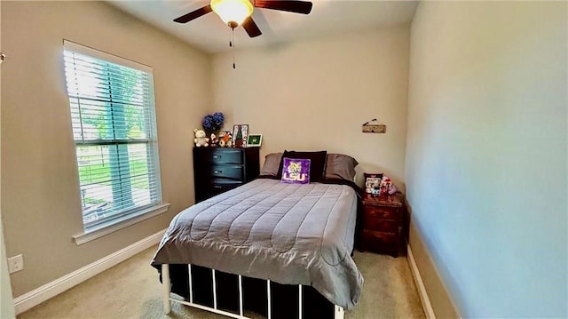 318 Saw Grass Loop, Covington, LA 70435 - bedroom featuring carpet, baseboards, and ceiling fan