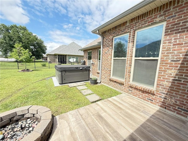 318 Saw Grass Loop, Covington, LA 70435 - view of yard featuring a hot tub and a fire pit