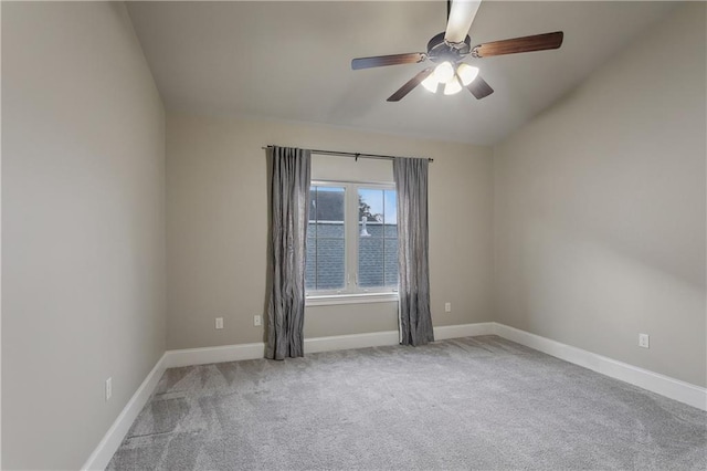400 40th St, New Orleans, LA 70124 - unfurnished room featuring carpet floors, a ceiling fan, baseboards, and lofted ceiling