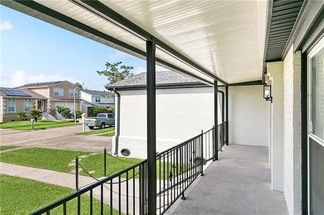 view of patio / terrace with a residential view