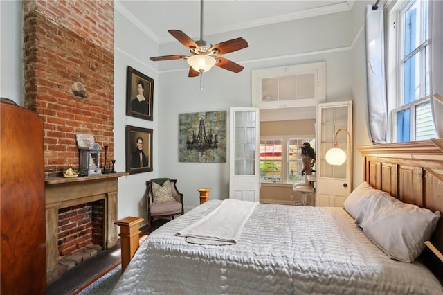 1907 N Rampart St, New Orleans, LA 70116 - bedroom featuring ornamental molding
