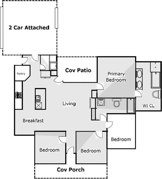 166 Egret St, Covington, LA 70433 - home floor plan