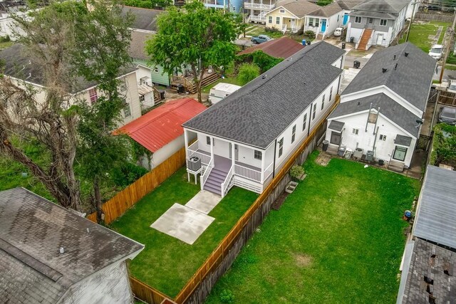 aerial view featuring a residential view