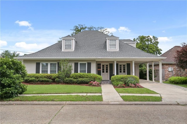 3705 Clifford Dr, Metairie, LA 70002 - view of front of house featuring concrete driveway, a shingled roof, and a front lawn