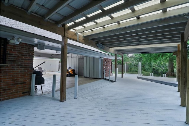 deck with a pergola