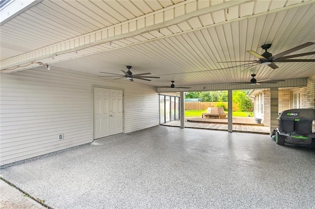 3808 Thomas Dr, Slidell, LA 70458 - view of patio / terrace featuring a ceiling fan and fence