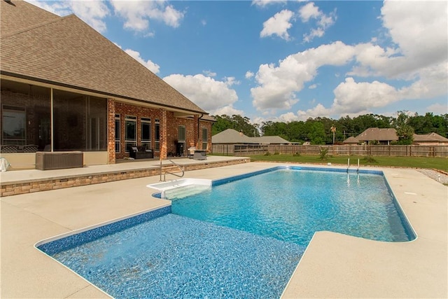 14208 W Hoffman Rd, Hammond, LA 70403 - view of pool with a fenced in pool, a fenced backyard, and a patio area