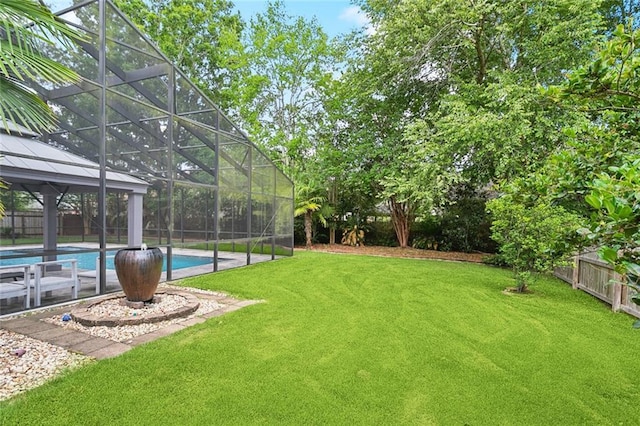 1045 Whitetail Dr, Mandeville, LA 70448 - view of yard with a gazebo and a lanai