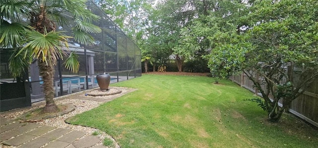 1045 Whitetail Dr, Mandeville, LA 70448 - view of yard with a lanai