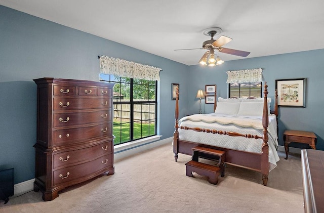 155 Greencrest Dr, Slidell, LA 70458 - bedroom featuring baseboards, carpet, and ceiling fan
