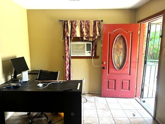 office area with cooling unit