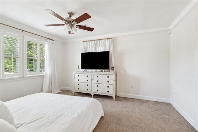 6565 Milne Blvd, New Orleans, LA 70124 - bedroom featuring carpet, baseboards, and ceiling fan