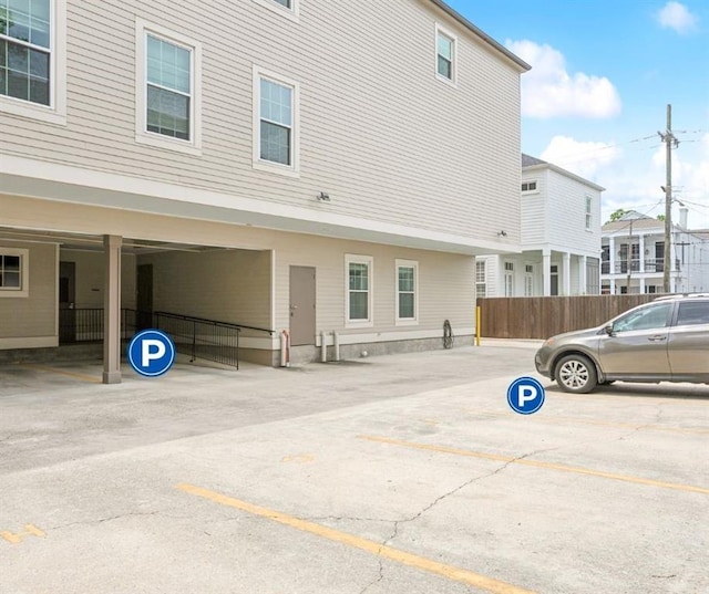 exterior space with fence