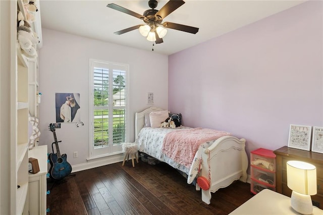613 Del Sol Pass, Covington, LA 70433 - bedroom with hardwood / wood-style flooring and ceiling fan