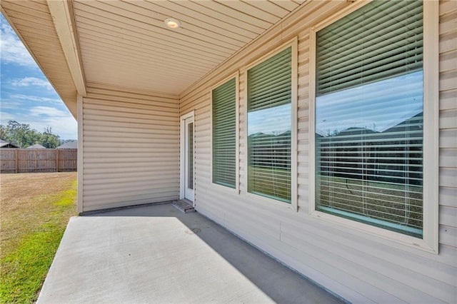 view of patio / terrace with fence