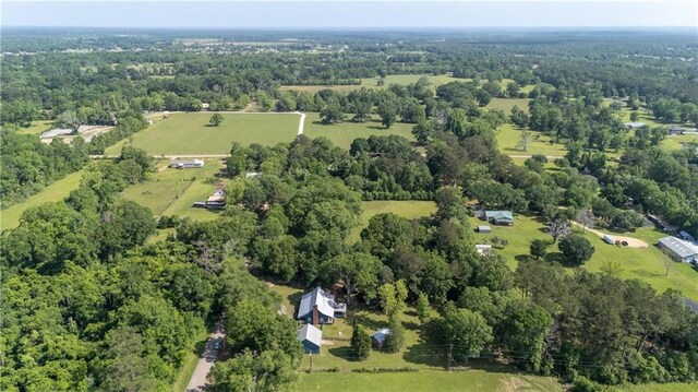 drone / aerial view featuring a rural view
