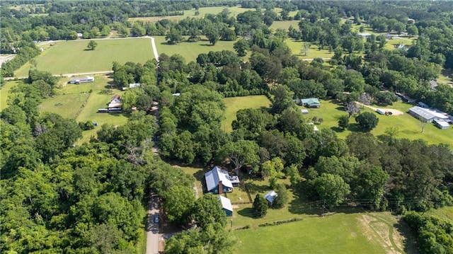 drone / aerial view featuring a rural view