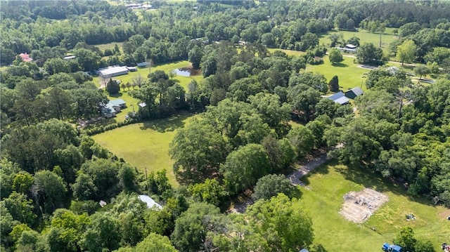 drone / aerial view with a rural view