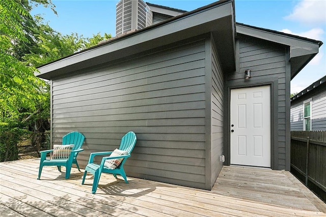 wooden deck with fence