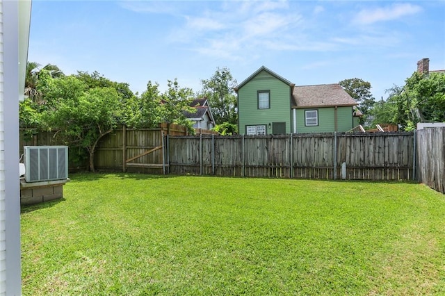 5652 General Haig St, New Orleans, LA 70124 - view of yard with a fenced backyard and central AC unit