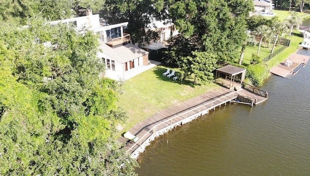 5640 Bancroft Dr, New Orleans, LA 70122 - aerial view of property and surrounding area with a nearby body of water