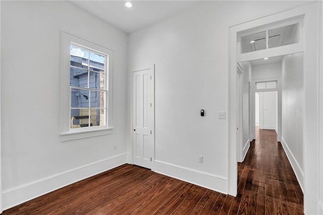 180002 Franklin Ave, New Orleans, LA 70117 - spare room featuring dark wood-style flooring and recessed lighting
