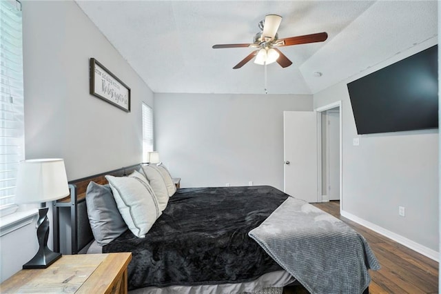 202 River Point Dr, Destrehan, LA 70047 - bedroom with baseboards, a ceiling fan, and wood finished floors