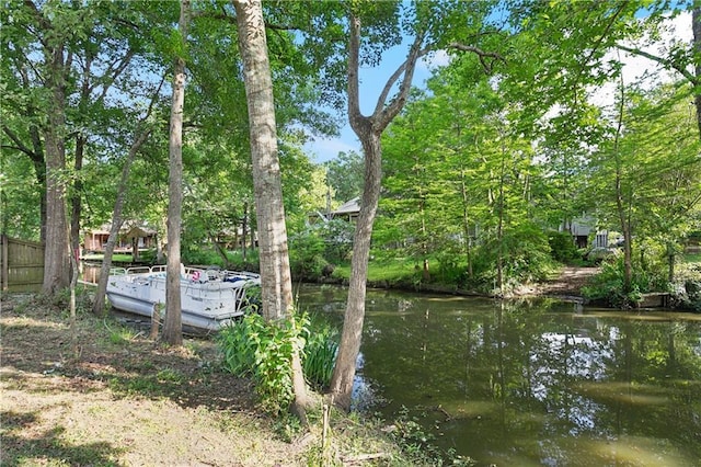 water view with fence