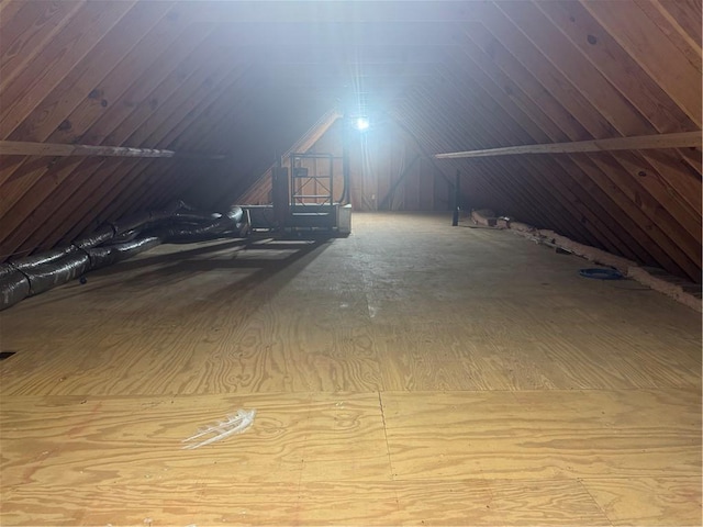 view of attic