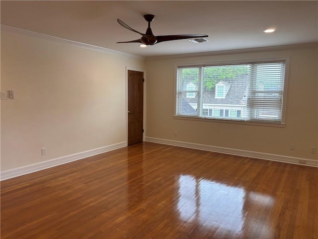 101 W William David Pkwy Unit D, Metairie, LA 70005 - unfurnished room featuring crown molding, baseboards, visible vents, and wood finished floors