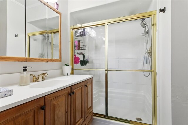 7020 Wilty St, Metairie, LA 70003 - full bathroom with vanity and a stall shower