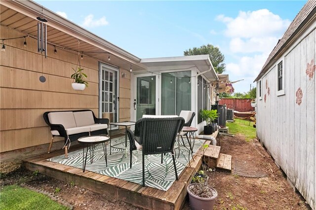 7020 Wilty St, Metairie, LA 70003 - view of patio / terrace with outdoor lounge area