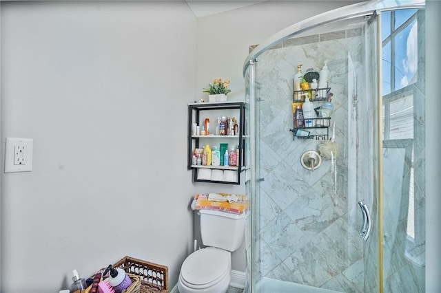3408 Nashville Ave, New Orleans, LA 70125 - bathroom with toilet and a marble finish shower