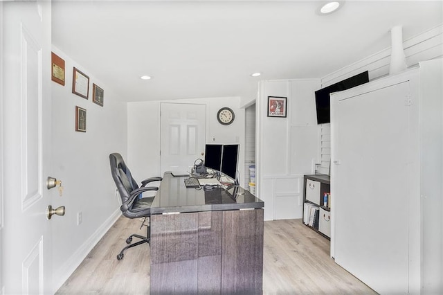3408 Nashville Ave, New Orleans, LA 70125 - office space with recessed lighting, light wood finished floors, and baseboards