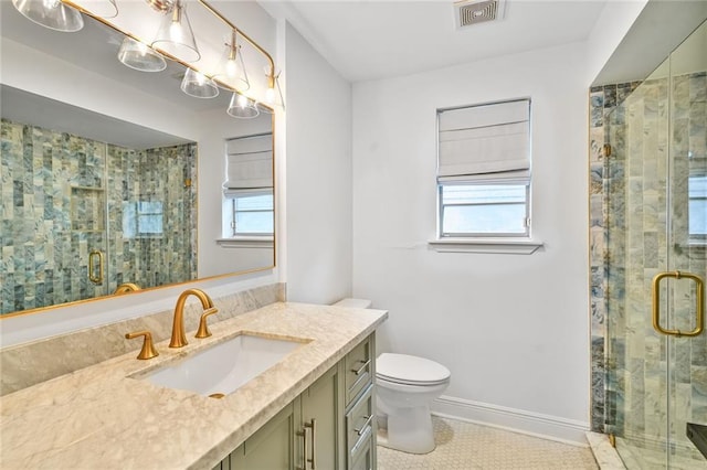 3031 Jena St, New Orleans, LA 70125 - bathroom with a healthy amount of sunlight, a stall shower, and visible vents
