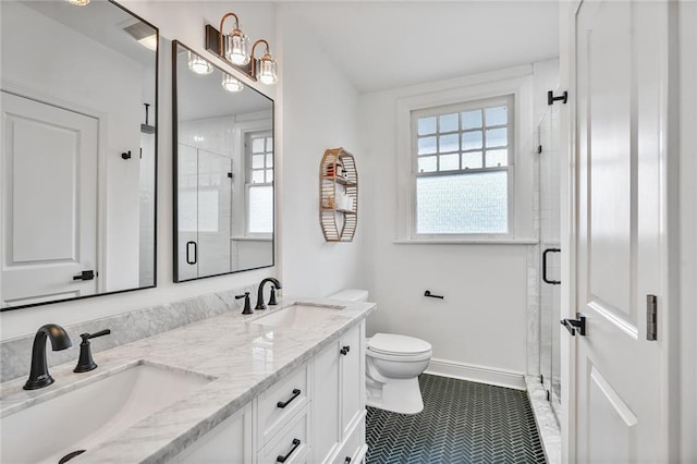 3031 Jena St, New Orleans, LA 70125 - full bath featuring a sink, toilet, and a stall shower