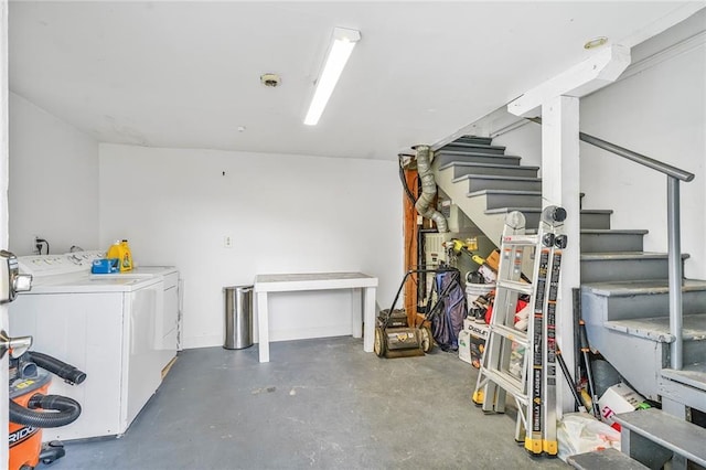 3031 Jena St, New Orleans, LA 70125 - basement featuring independent washer and dryer and stairway